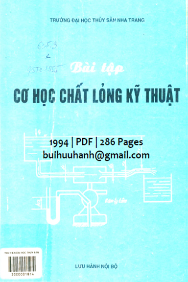 Bài Tập Cơ Học Chất Lỏng Kỹ Thuật (NXB Nông Nghiệp 1994) - Mai Thắng, 286 Trang