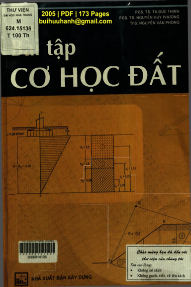 Bài Tập Cơ Học Đất (NXB Xây Dựng 2005) - Tạ Đức Thịnh, 173 Trang