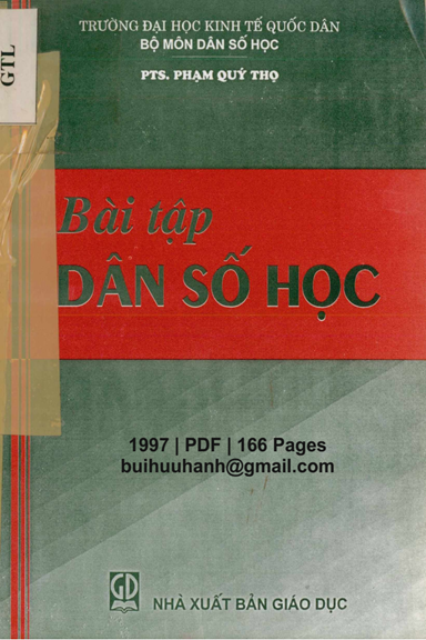 Bài Tập Dân Số Học (NXB Giáo Dục 1997) - Phạm Quý Thọ, 166 Trang
