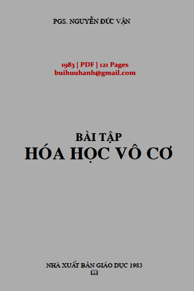 Bài Tập Hóa Học Vô Cơ (NXB Giáo Dục 1983) - Nguyễn Đức Vận, 121 Trang