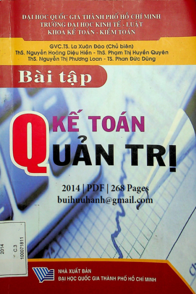 Bài Tập Kế Toán Quản Trị (NXB Đại Học Quốc Gia 2014) - La Xuân Đào, 268 Trang