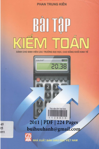 Bài Tập Kiểm Toán (NXB Giáo Dục 2011) - Phan Trung Kiên, 224 Trang