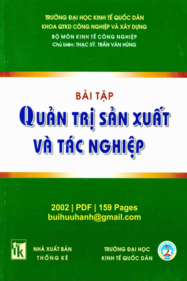 Bài Tập Quản Trị Sản Xuất Và Tác Nghiệp (NXB Thống Kê 2002) - Trần Văn Hùng, 159 Trang