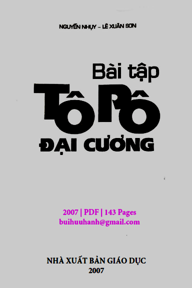 Bài Tập Tôpô Đại Cương (NXB Giáo Dục 2007) - Nguyễn Nhụy, 143 Trang