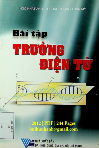Bài Tập Trường Điện Từ (NXB Đại Học Quốc Gia 2012) - Ngô Nhật Ảnh, 244 Trang