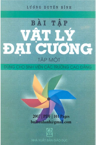 Bài Tập Vật Lý Đại Cương Tập 1 (NXB Giáo Dục 2007) - Lương Duyên Bình, 101 Trang