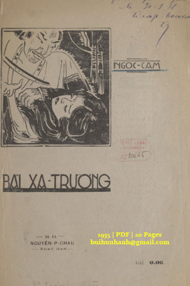 Bãi Xa Trường (NXB Nguyễn Phương Châu 1935) - Nguyễn Ngọc Cầm, 20 Trang