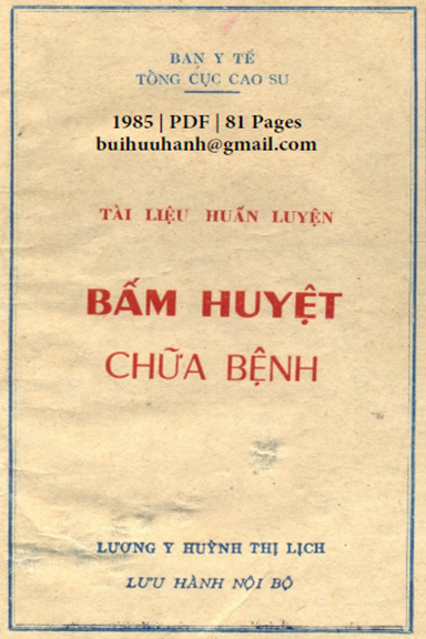 Bấm Huyệt Chữa Bệnh (NXB Hà Nội 1985) - Huỳnh Thị Lịch, 81 Trang
