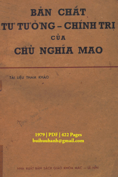 Bản Chất Tư Tưởng Chính Trị Của Chủ Nghĩa Mao (NXB Sách Giáo Khoa 1979) - Nhiều Tác Giả, 422 Trang