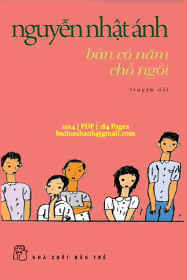 Bàn Có Năm Chỗ Ngồi (NXB Trẻ 2014) - Nguyễn Nhật Ánh, 184 Trang