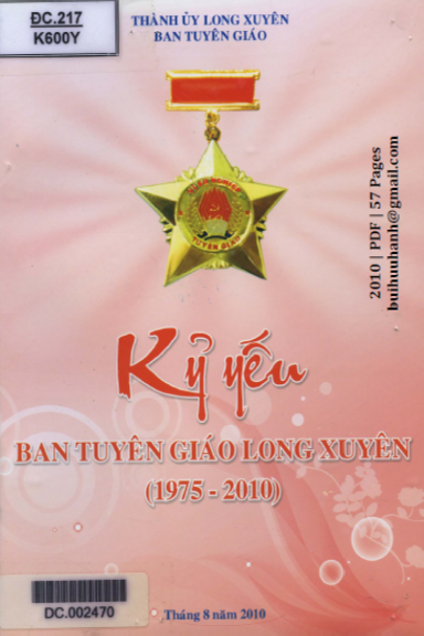 Ban Tuyên Giáo Long Xuyên 1975-2010 (NXB An Giang 2010) - Phan Ngọc Dũng, 57 Trang