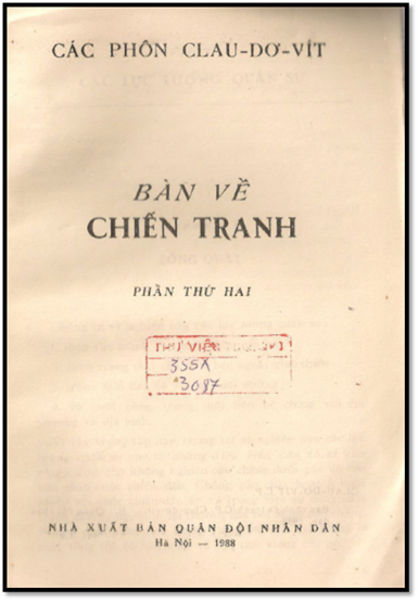 Bàn Về Chiến Tranh Quyển 2 (NXB Quân Đội 1988) - Carl von Clausewitz, 450 Trang