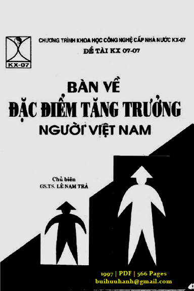 Bàn Về Đặc Điểm Tăng Trưởng Người Việt Nam (NXB Hà Nội 1997) - Lê Nam Trà, 566 Trang