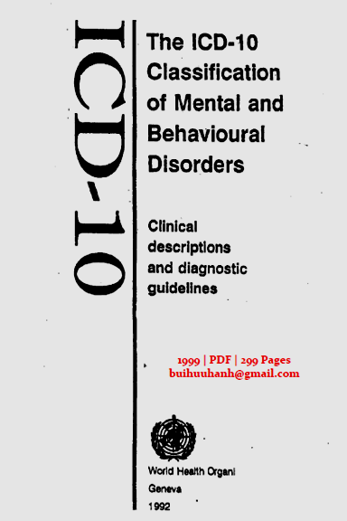 Bảng Phân Loại Quốc Tế Bệnh Tật ICD-10 (NXB Hà Nội 1999) - Trần Duy Ái, 299 Trang