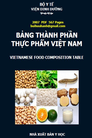 Bảng Thành Phần Thực Phẩm Việt Nam (NXB Y Học 2007) - Nguyễn Công Khẩn, 567 Trang