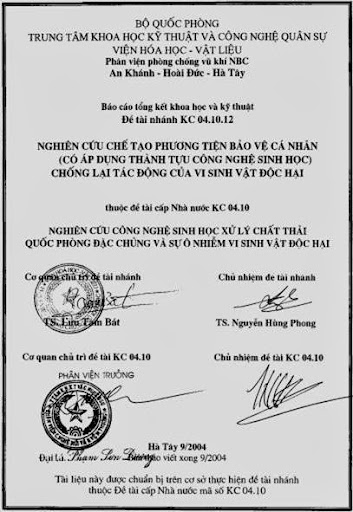 Bảo Vệ Cá Nhân Chống Lại Tác Động Của Vi Sinh Vật Độc Hại - Ts.Nguyễn Hùng Phong, 111 Trang