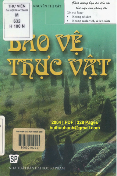 Bảo Vệ Thực Vật (NXB Đại Học Sư Phạm 2004) - Hà Huy Niên, 328 Trang