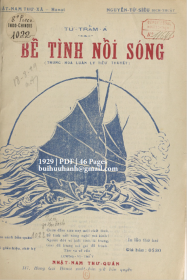 Bể Tình Nổi Sóng (NXB Nhật Nam 1929) - Từ Trẩm Á, 46 Trang