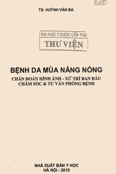 Bệnh Da Mùa Nắng Nóng (NXB Y Học 2015) - Huỳnh Văn Bá, 124 Trang