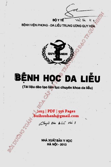 Bệnh Học Da Liễu (NXB Y Học 2013) - Nguyễn Thanh Tân, 556 Trang