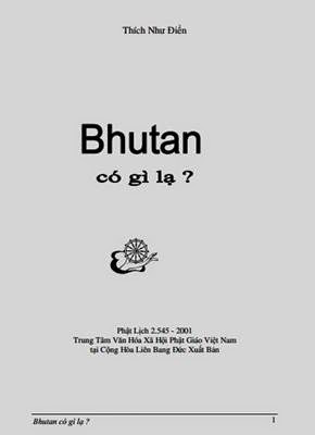 Bhutan Có Gì Lạ (NXB Tôn Giáo 2001) - Thích Như Điển, 160 Trang