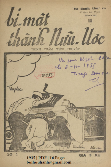 Bí Mật Thành Nữu Ước Số 1-5 (NXB Vô Danh Thư Xã 1935) - Trần Công Dương, 80 Trang