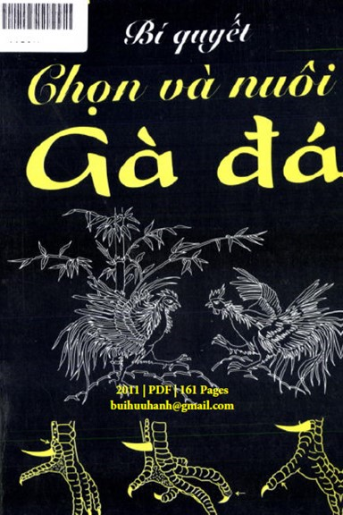 Bí Quyết Chọn Và Nuôi Gà Đá (NXB Thanh Niên 2011) - Mạnh Thắng, 161 Trang