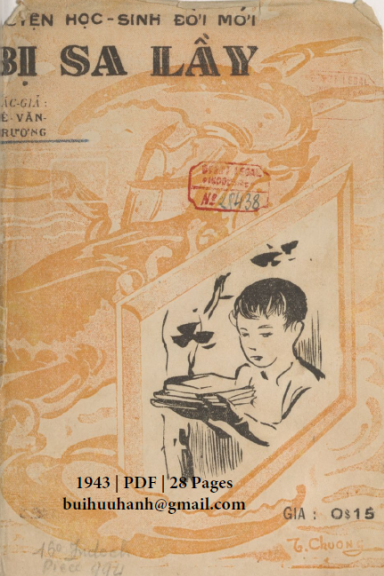 Bị Sa Lầy (NXB Đời Mới 1943) - Lê Văn Trương, 28 Trang