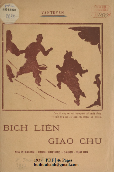Bích Liên Giáo Chủ (NXB Mai Lĩnh 1937) - Văn Tuyền, 46 Trang