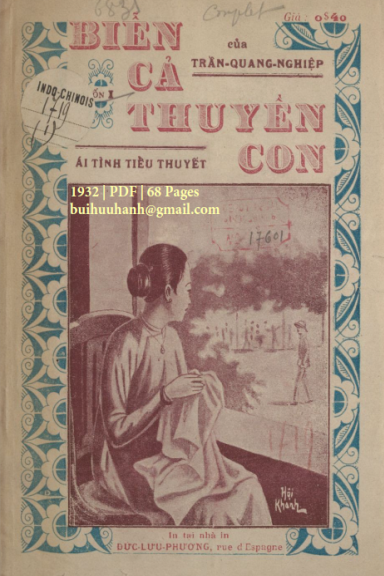 Biển Cả Thuyền Con Cuốn 1-5 (NXB Đức Lưu Phương 1932) - Trần Quang Nghiệp, 308 Trang