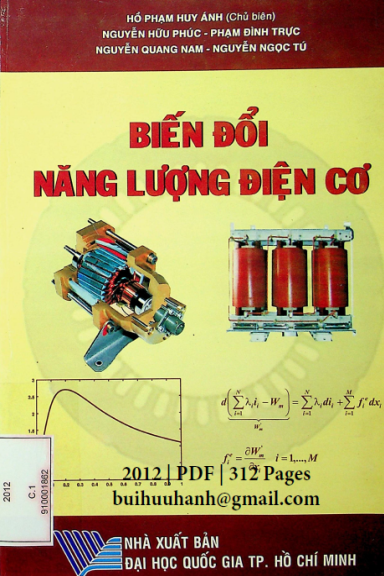 Biến Đổi Năng Lượng Điện Cơ (NXB Đại Học Quốc Gia 2012) - Hồ Phạm Huy Ánh, 312 Trang