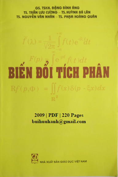Biến Đổi Tích Phân (NXB Giáo Dục 2009) - Đặng Đình Áng, 220 Trang