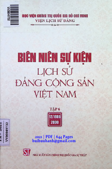 Biên Niên Sự Kiện Lịch Sử Đảng Cộng Sản Việt Nam Tập 6 (NXB Chính Trị 2021) - Nguyễn Danh Tiên