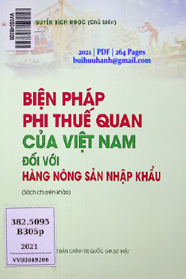Biện Pháp Phi Thuế Quan Của Việt Nam Đối Với Hàng Nông Sản Nhập Khẩu - Nguyễn Bích Ngọc, 264 Trang