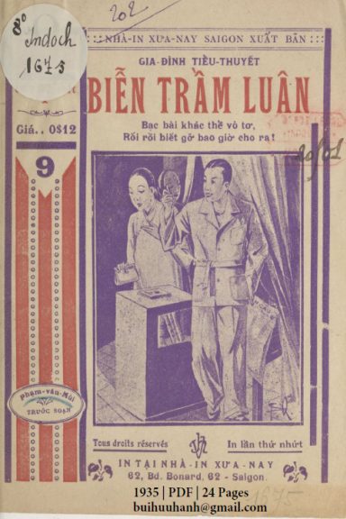 Biễn Trầm Luân Cuốn 1-6 (NXB Xưa Nay 1935) - Phạm Văn Mùi, 126 Trang