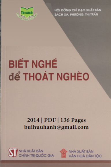 Biết Nghề Để Thoát Nghèo (NXB Chính Trị 2014) - Nguyễn Hà Anh, 136 Trang