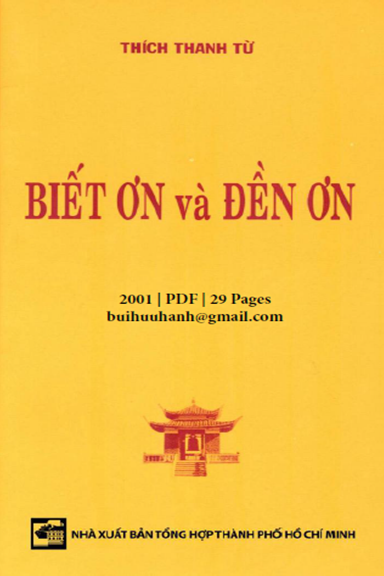 Biết Ơn Và Đền Ơn (NXB Tổng Hợp 2001) - Thích Thanh Từ, 29 Trang