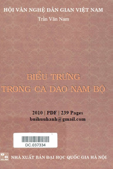 Biểu Trưng Trong Ca Dao Nam Bộ (NXB Đại Học Quốc Gia 2010) - Trần Văn Nam, 239 Trang
