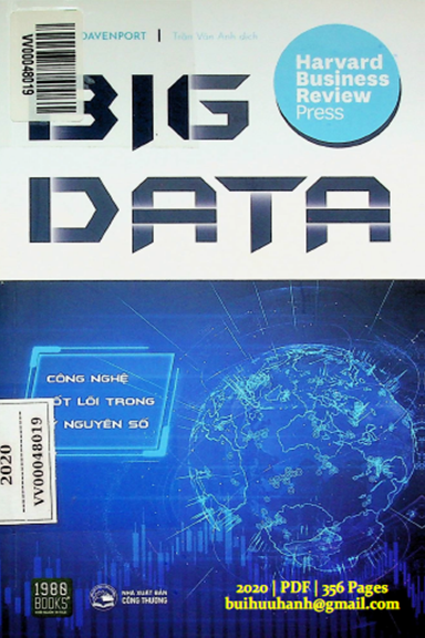 Big Data Công Nghệ Cốt Lõi Trong Kỷ Nguyên Số (NXB Công Thương 2020) - Thomas Davenport, 356 Trang
