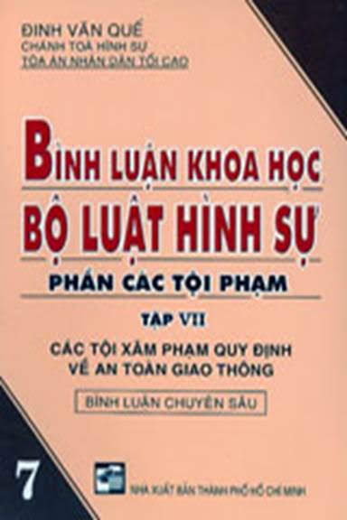 Bình Luận Khoa Học Bộ Luật Hình Sự Tập 7 (NXB Tổng Hợp 1999) - Đinh Văn Quế, 304 Trang