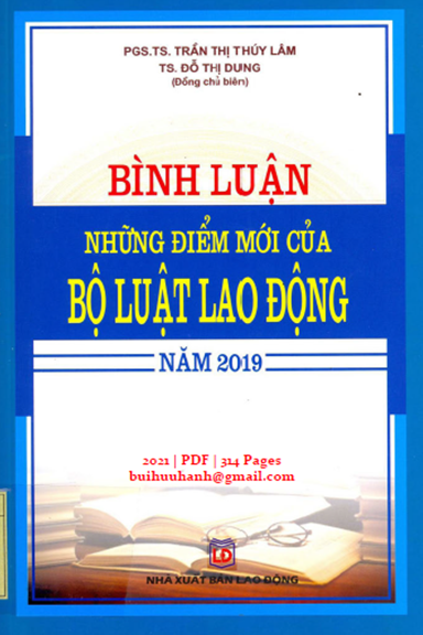 Bình Luận Những Điểm Mới Của Bộ Luật Lao Động Năm 2019 (NXB Lao Động 2021) - Trần Thị Thuý Lâm