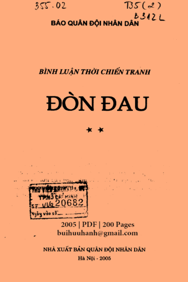 Bình Luận Thời Chiến Tranh Tập 2-Đòn Đau (NXB Quân Đội 2005) - Nhiều Tác Giả, 200 Trang