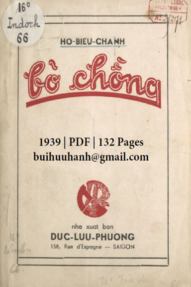 Bỏ Chồng (NXB Đức Lưu Phương 1939) - Hồ Biểu Chánh, 132 Trang