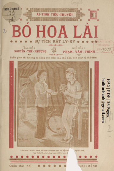 Bó Hoa Lài Cuốn 1-5,7 (NXB Xưa Nay 1932) - Nguyễn Thế Phương, 206 Trang