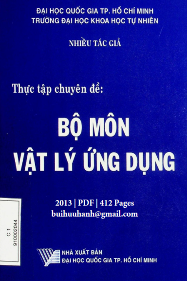 Bộ Môn Vật Lý Ứng Dụng (NXB Đại Học Quốc Gia 2013) - Lê Vũ Tuấn Hùng, 412 Trang