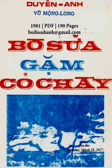 Bò Sữa Gặm Cỏ Cháy (NXB Sống Mới 1981) - Duyên Anh, 190 Trang