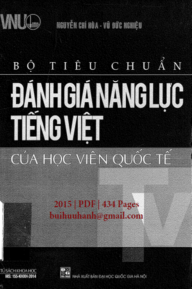 Bộ Tiêu Chuẩn Đánh Giá Năng Lực Tiếng Việt Của Học Viên Quốc Tế - Nguyễn Chí Hòa, 434 Trang