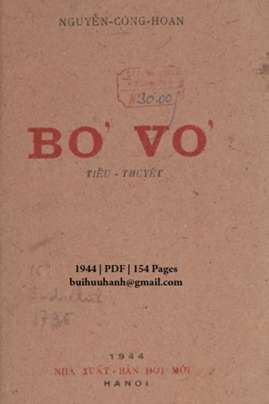 Bơ Vơ (NXB Đời Mới 1944) - Nguyễn Công Hoan, 154 Trang