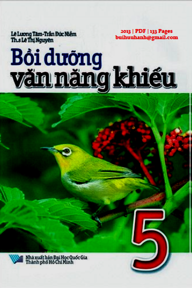 Bồi Dưỡng Văn Năng Khiếu 5 (NXB Đại Học Quốc Gia 2013) - Lê Lương Tâm, 133 Trang