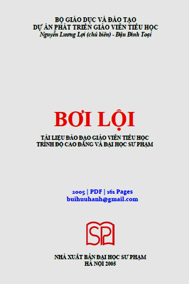 Bơi Lội (NXB Đại Học Sư Phạm 2005) - Nguyễn Lương Lợi, 161 Trang